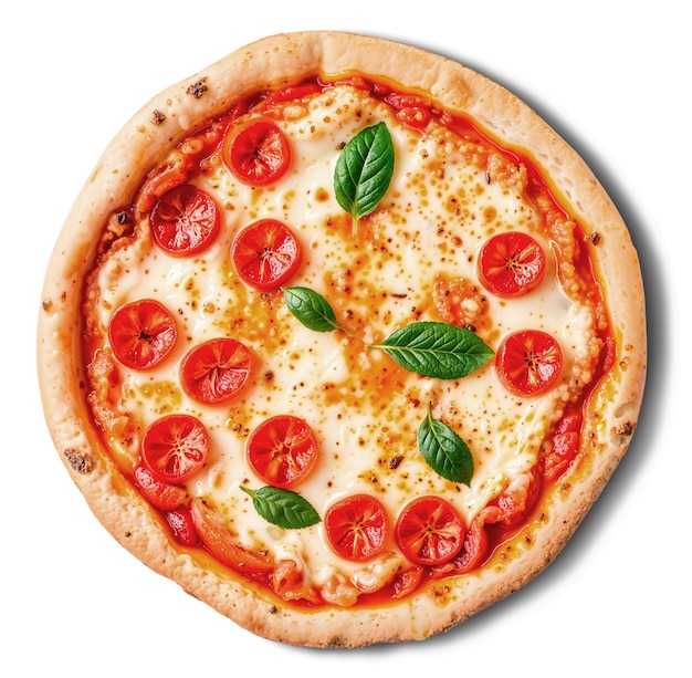 Vista de arriba en una deliciosa pizza