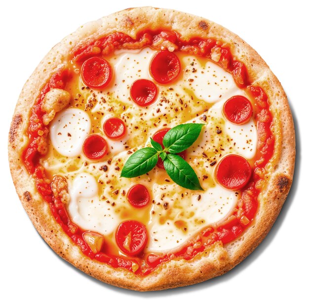 Vista de arriba en una deliciosa pizza