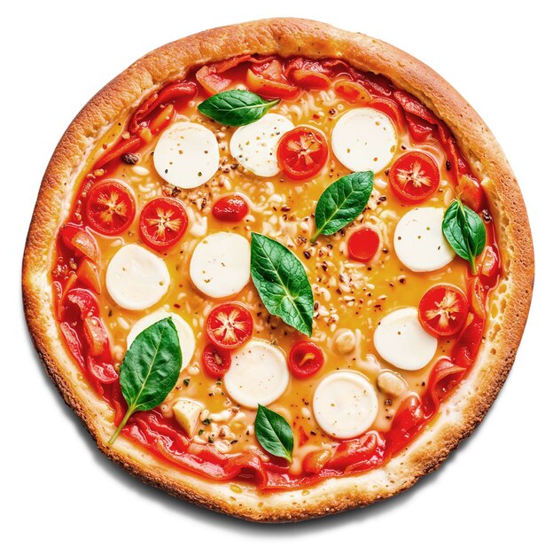 Vista de arriba en una deliciosa pizza
