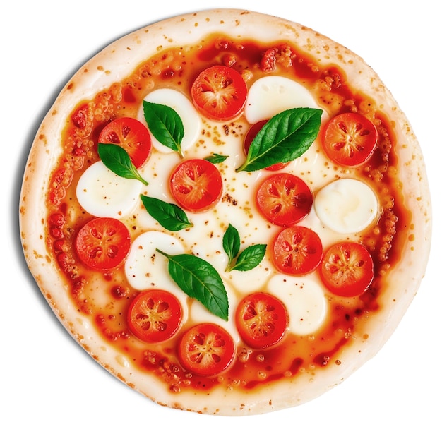 Vista de arriba en una deliciosa pizza