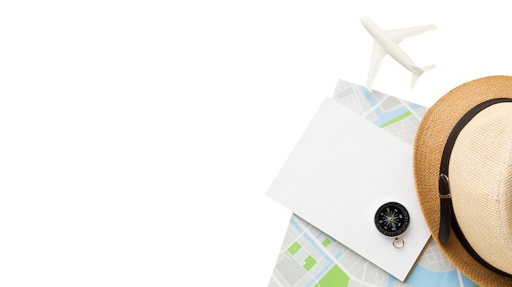 PSD gratuito vista de arriba sobre los objetos de viaje