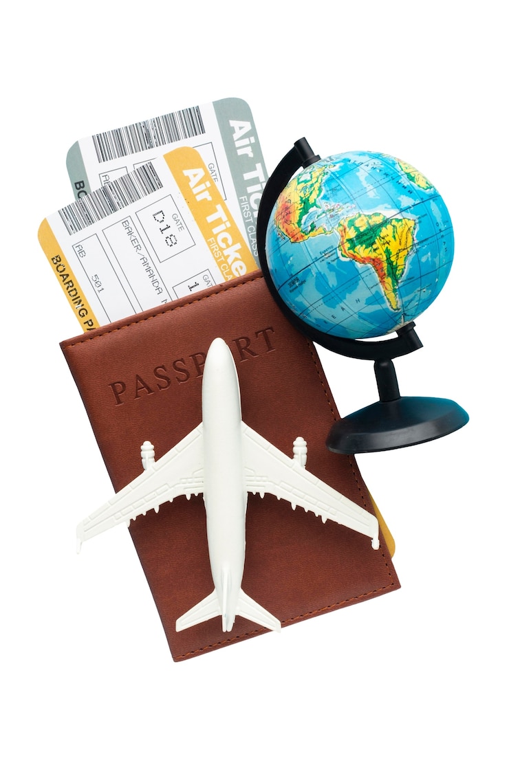 PSD gratuito vista de arriba sobre los objetos de viaje