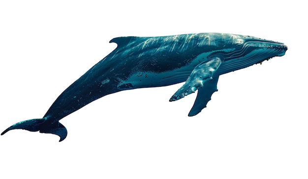 Vista de la ballena acuática