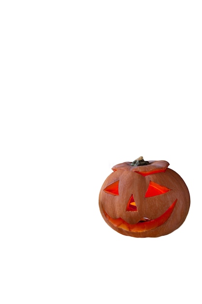 PSD gratuito vista de calabaza de halloween de miedo