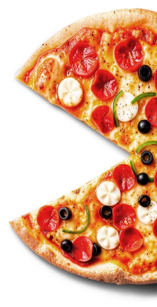 Vista dall'alto di una deliziosa pizza