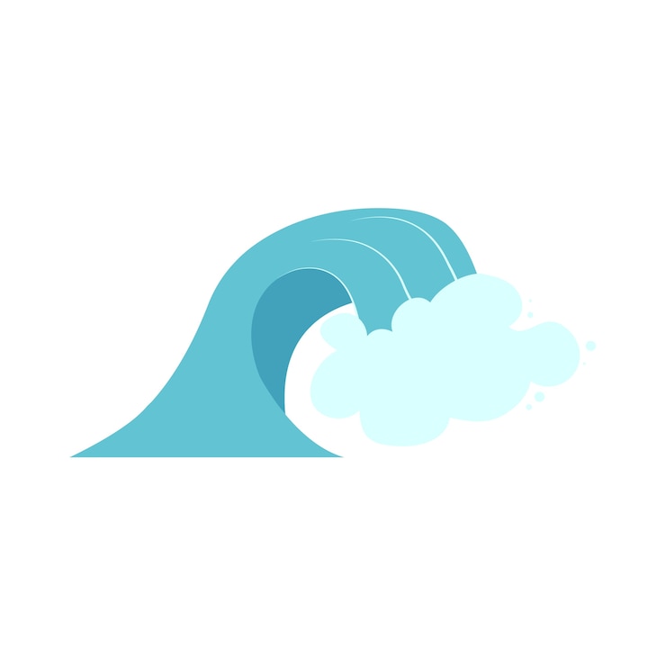 PSD gratuito vista dell'onda d'acqua