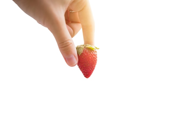 Vista della fragola fresca