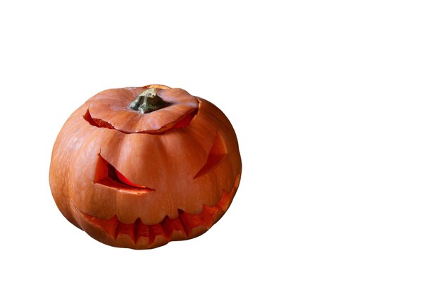 Vista della spaventosa zucca di Halloween
