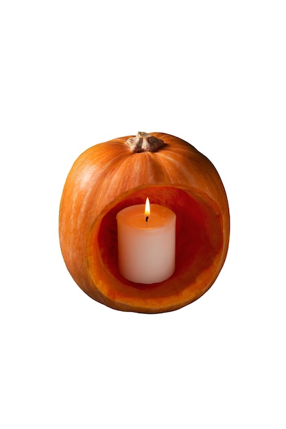 Vista della zucca spaventosa di Halloween