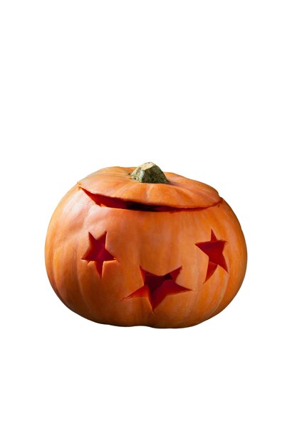 Vista della zucca spaventosa di Halloween