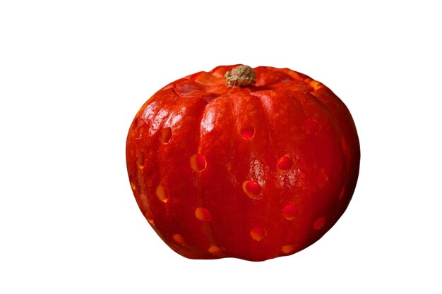 Vista della zucca spaventosa di Halloween