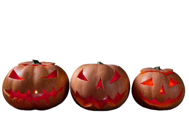 Vista della zucca spaventosa di Halloween