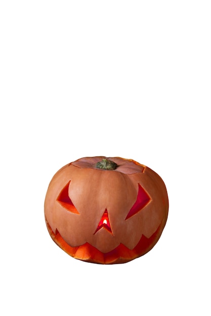 Vista della zucca spaventosa di Halloween