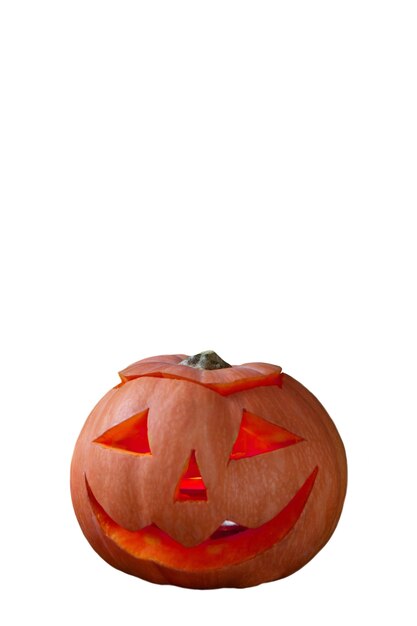 Vista della zucca spaventosa di Halloween