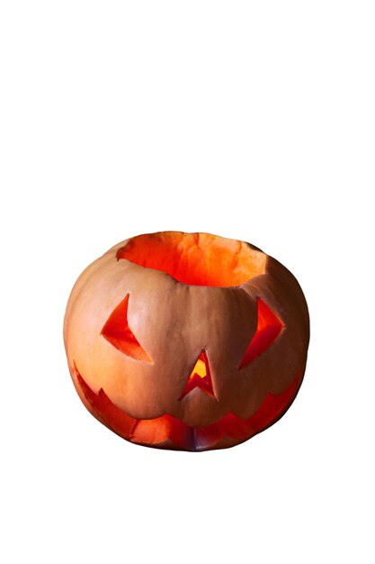Vista della zucca spaventosa di Halloween