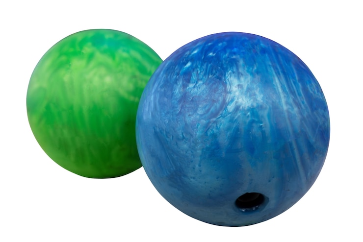 PSD gratuito vista delle palle da bowling