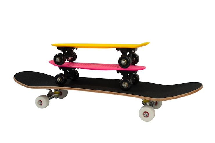 PSD gratuito vista dello skateboard