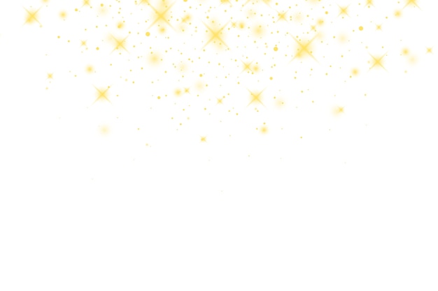 Vista del fondo de estrellas amarillas brillantes