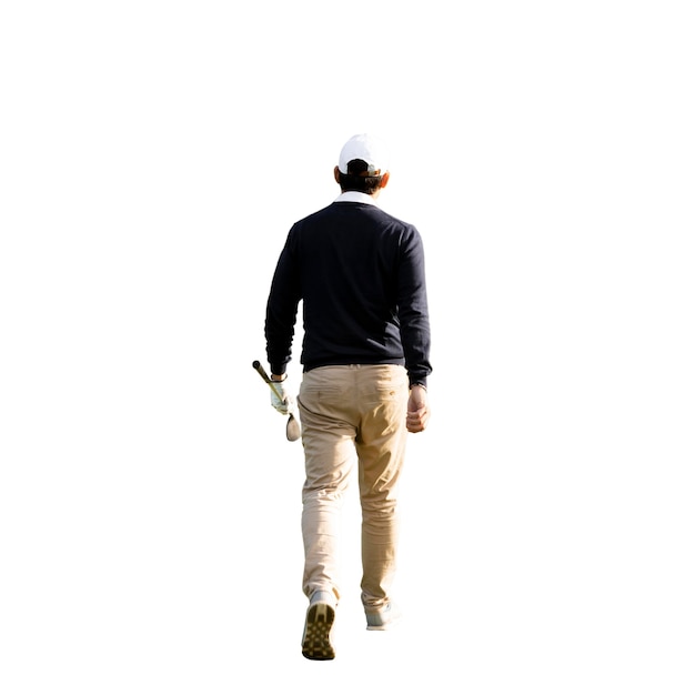 Vista del jugador de golf masculino