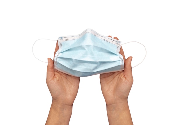 Vista de la máscara facial médica