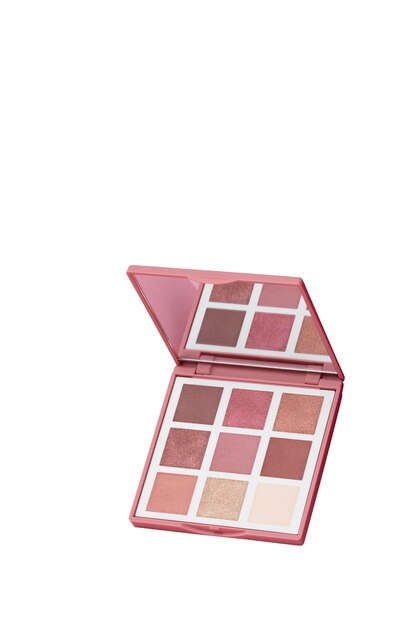 Vista de la paleta de maquillaje de sombras de ojos.