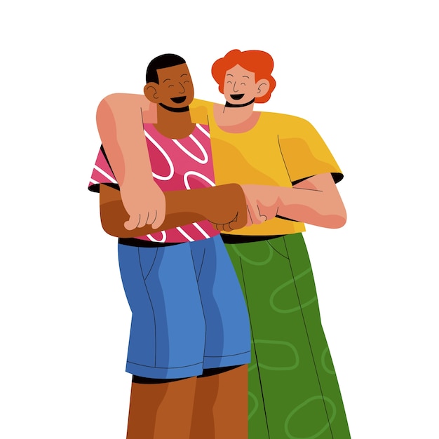 Vista de personas que muestran amistad
