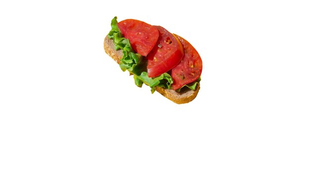 Vista superior de delicioso sándwich