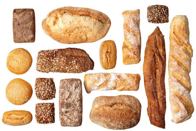 Vista superior de los deliciosos productos horneados naturaleza muerta