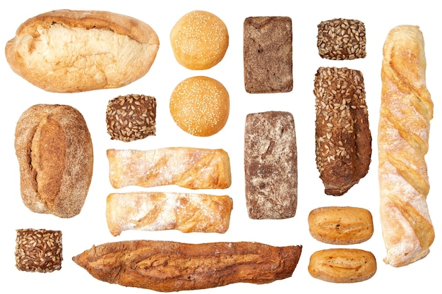 Vista superior de los deliciosos productos horneados naturaleza muerta