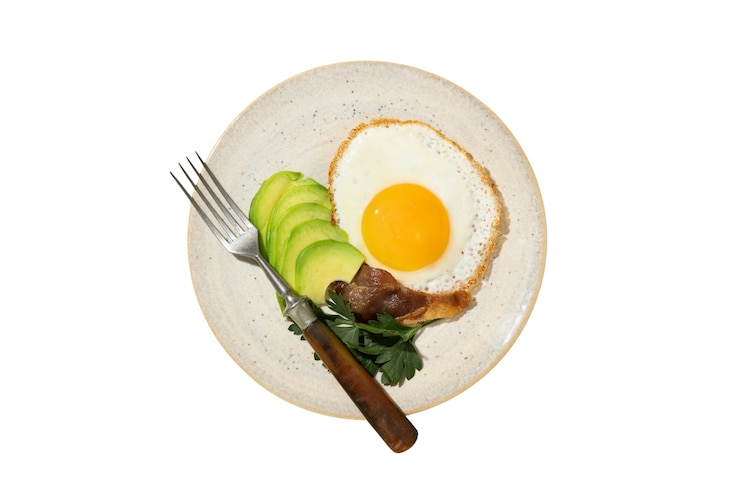 PSD gratuito vista superior del plato de la dieta ceto vida muerta