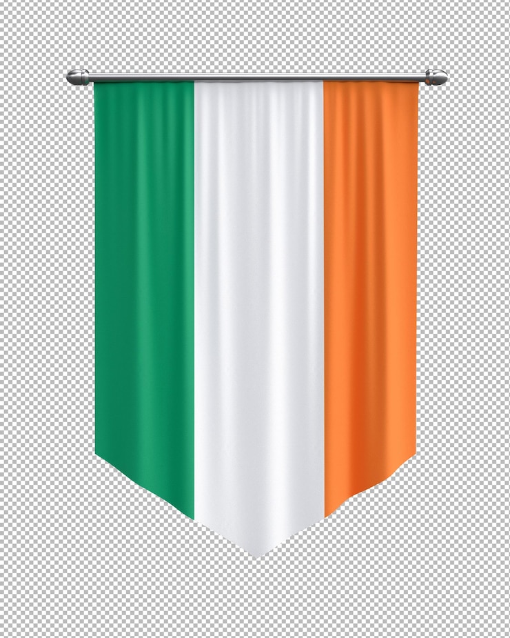 Gratis PSD vlag van ierland banner