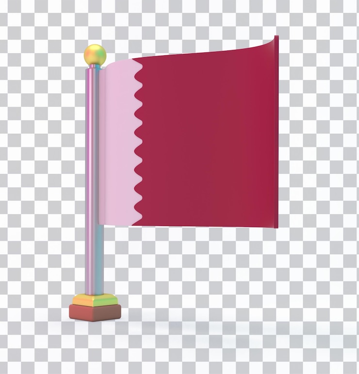Gratis PSD vlag van qatar rechts