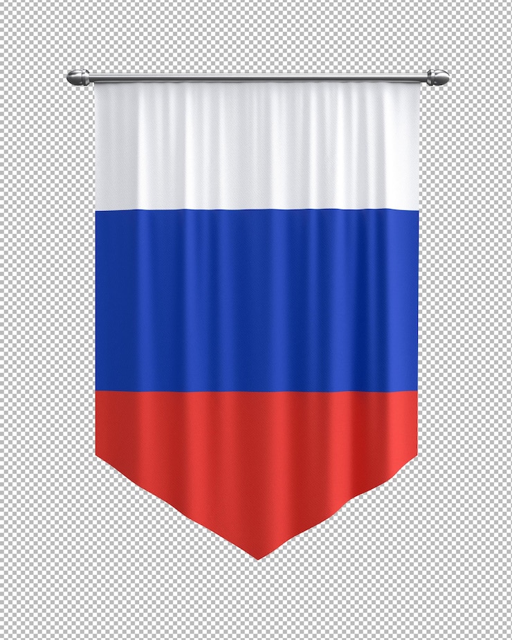 Gratis PSD vlag van rusland banner