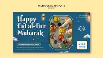 Gratis PSD vlak ontwerp eid al-fitr sjabloon