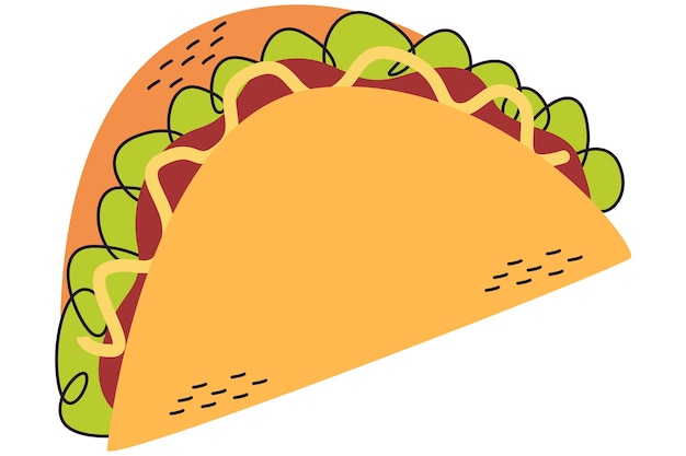 Vlak ontwerp fastfood illustratie