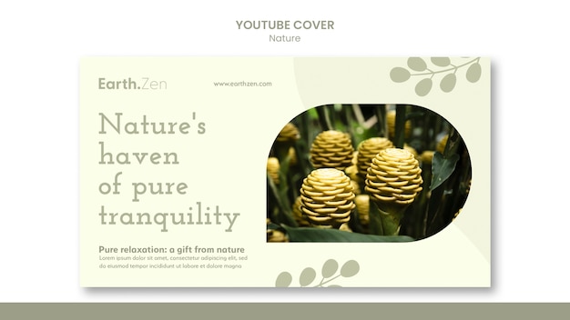 Gratis PSD vlak ontwerp natuur concept youtube cover