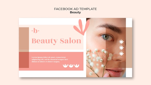 Gratis PSD vlak ontwerp schoonheidssalon facebook sjabloon