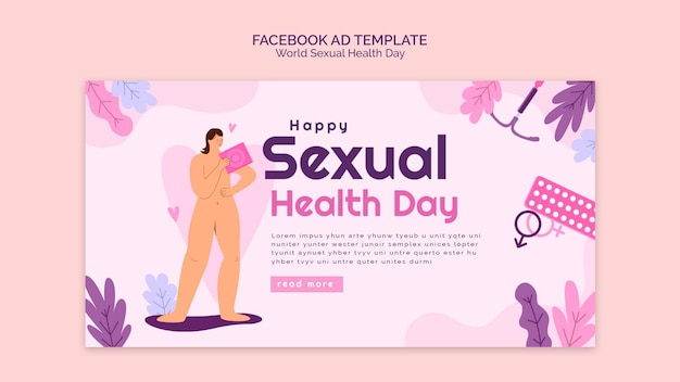 Gratis PSD vloeiende facebook-sjabloon voor seksuele gezondheid op de wereld