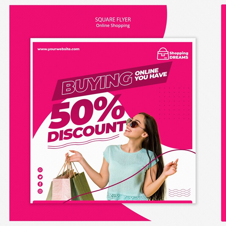 PSD gratuito volantino di shopping online