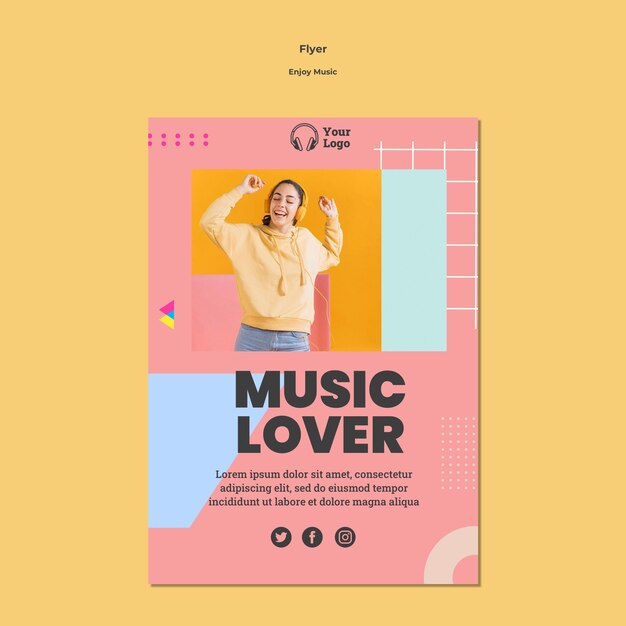 Volantino per ascoltare musica