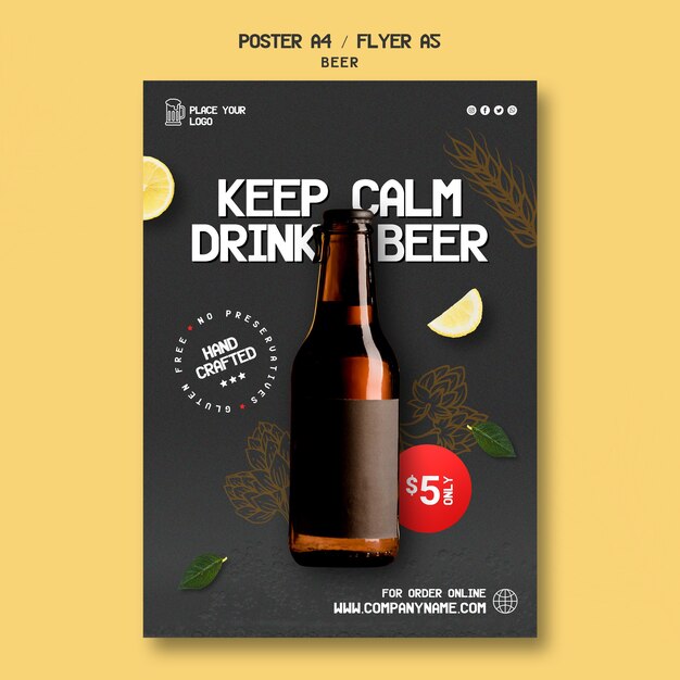 Volantino per bere birra