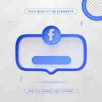 Gratis PSD volg ons op facebook banner element icon isolated 3d render