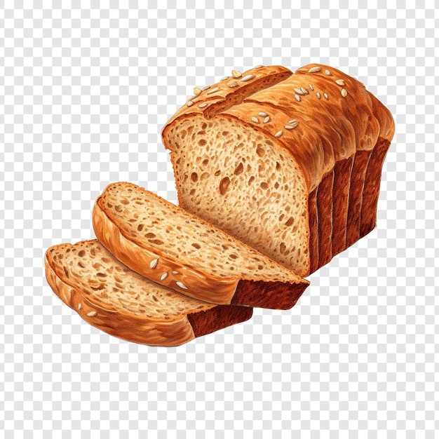 Vollkornbrot bruin brood geïsoleerd op transparante achtergrond