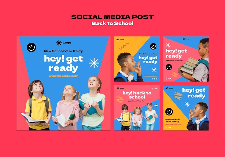 PSD gratuito volver a la escuela instagram posts