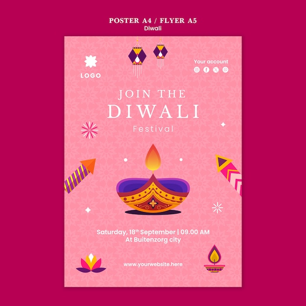 Voorbeeld van een diwali-poster