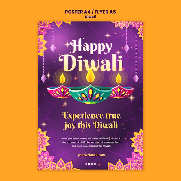 Voorbeeld van een diwali-poster