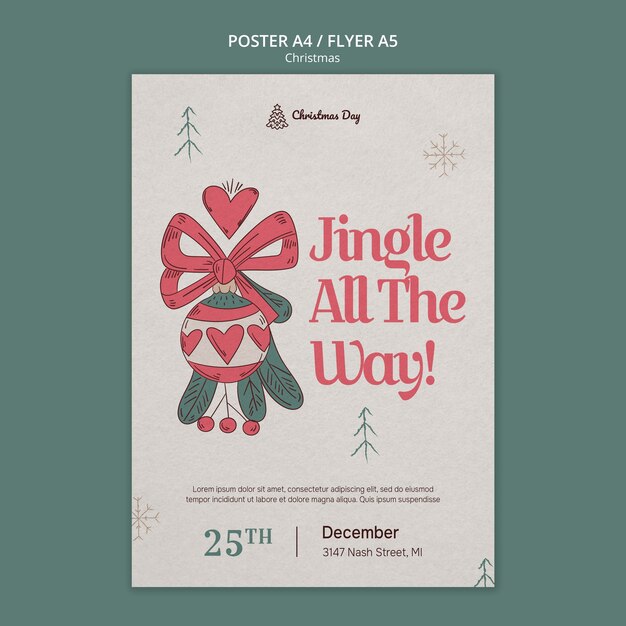 Voorbeeld van een kerstposter