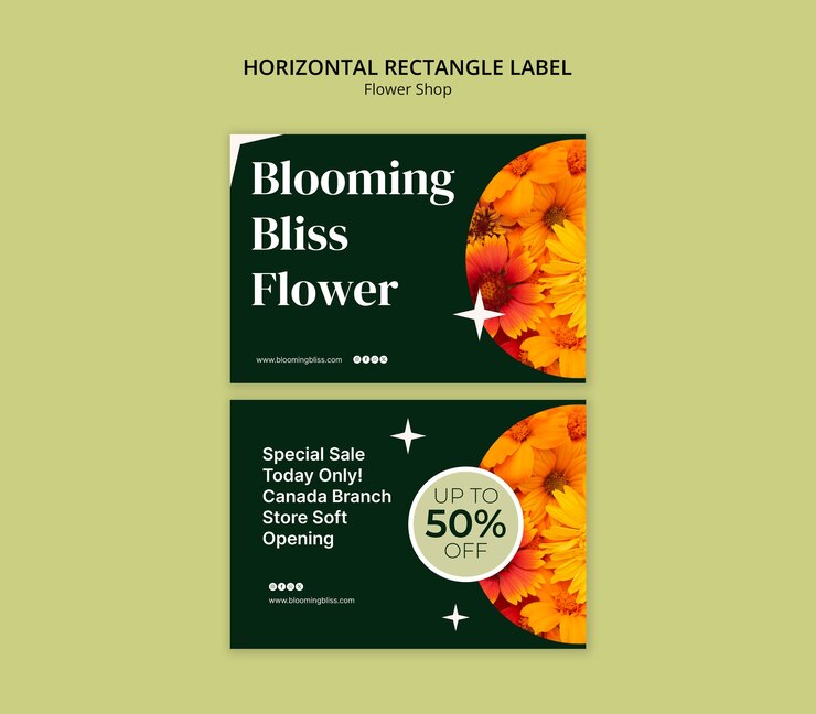Gratis PSD vorm voor bloemenwinkelbedrijf