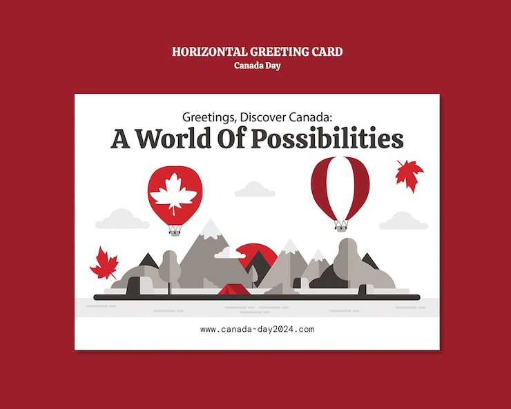 Gratis PSD vorm voor de viering van de dag van canada