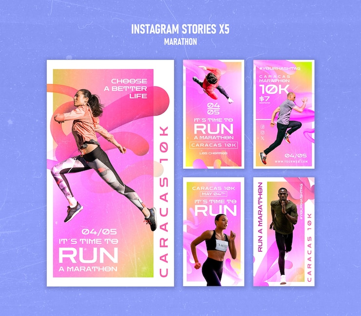 Gratis PSD vorm voor marathonevenement